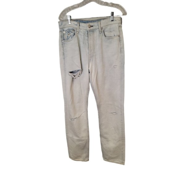 Rag and Bone Size 29 Women's Jeans Maya High Rise Slim Light Wash Distressed NWT - Picture 1 of 7